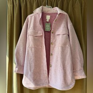H&M Soft Pink Shacket Size Medium
